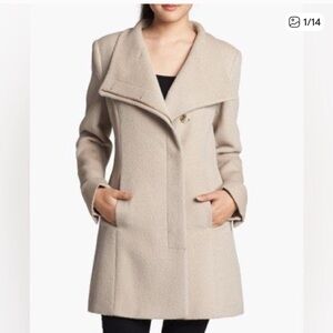 Andean Convertible Collar Alpaca Blend Coat Size 6